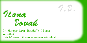 ilona dovak business card